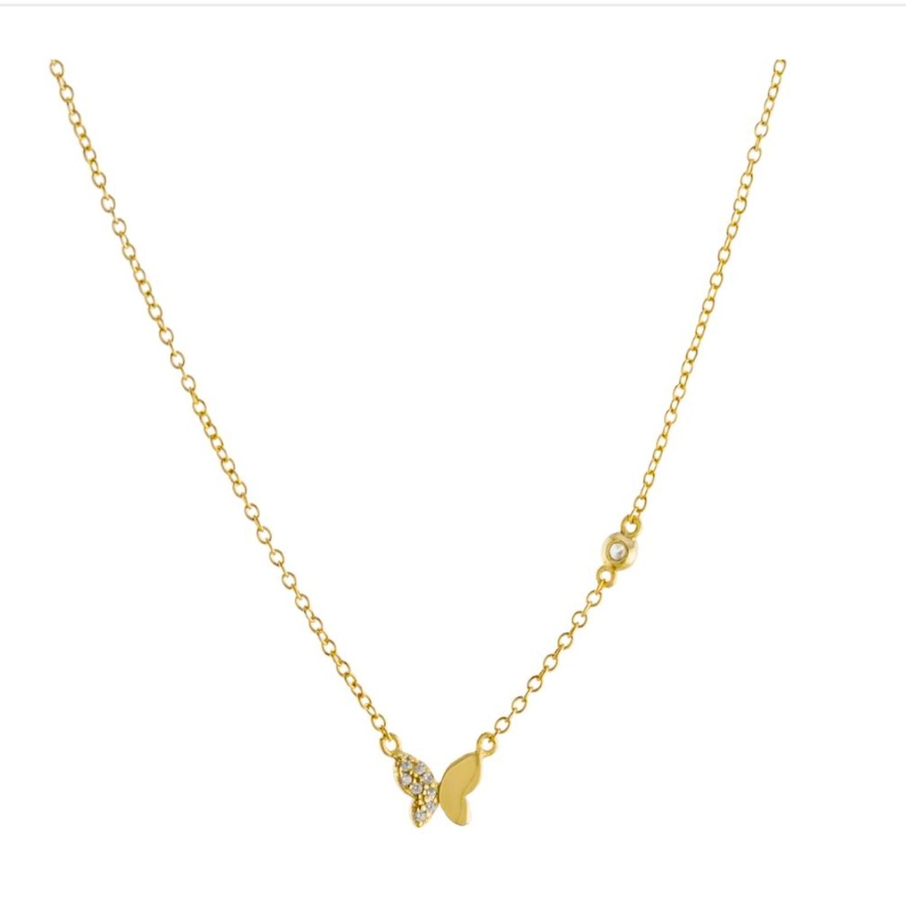 Butterfly Necklace (UNWORN) TARNISH FREE